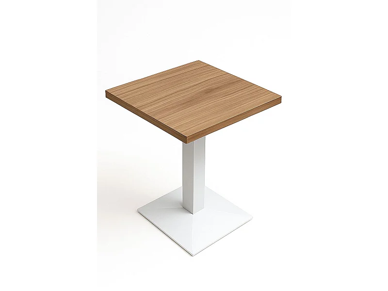 Mesas Auxiliares - Mesa Kuat White 60 cm - Madera oscura