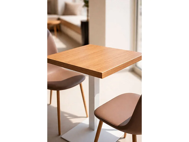 Mesas Bar - Mesa Kuat White 60 cm - Madera oscura