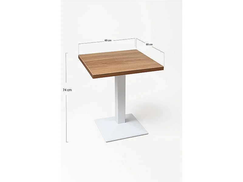 Mesas Bar - Mesa Kuat White 60 cm - Madera oscura