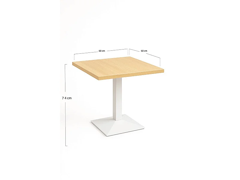Mesas Bar - Mesa Kuat White 60 cm - Madera clara