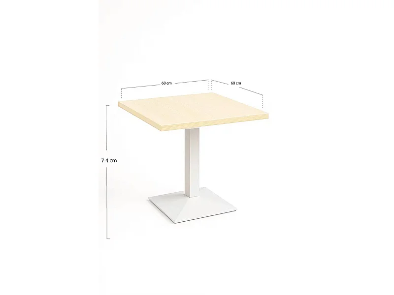 Mesas Bar - Mesa Kuat White 60 cm - Madera clara