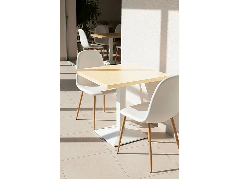 Mesas Bar - Mesa Kuat White 60 cm - Madera clara