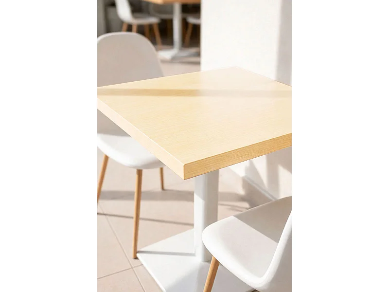 Mesas Bar - Mesa Kuat White 60 cm - Madera clara