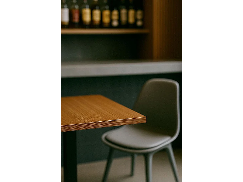 Mesas Auxiliares - Mesa Kuat Black 70 cm - Madera oscura