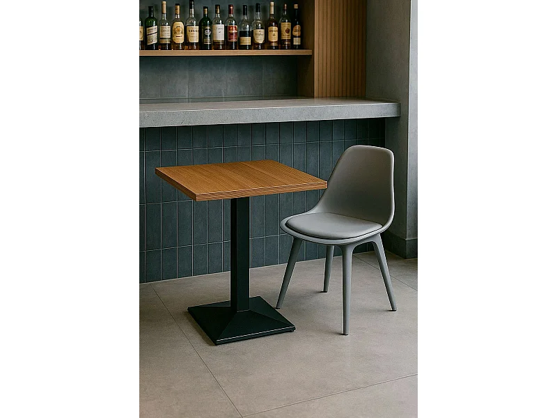 Mesas Auxiliares - Mesa Kuat Black 70 cm - Madera oscura