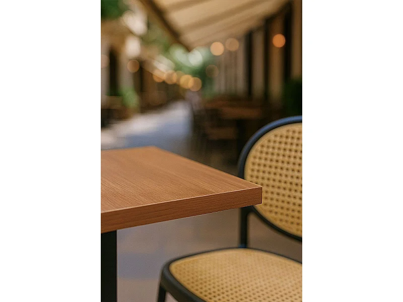 Mesas Auxiliares - Mesa Kuat Black 60 cm - Madera oscura