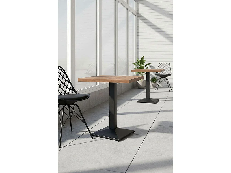 Mesas Auxiliares - Mesa Kuat Black 60 cm - Madera oscura