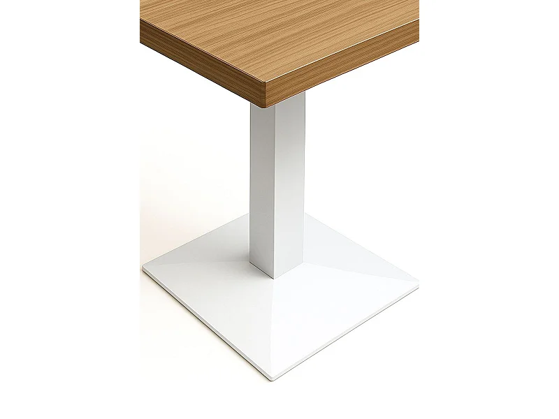 Mesas Auxiliares - Mesa Kuat White 70 cm - Madera oscura