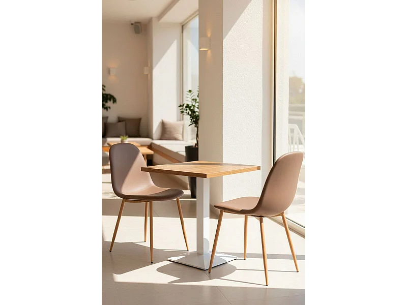Mesas Bar - Mesa Kuat White 70 cm - Madera oscura
