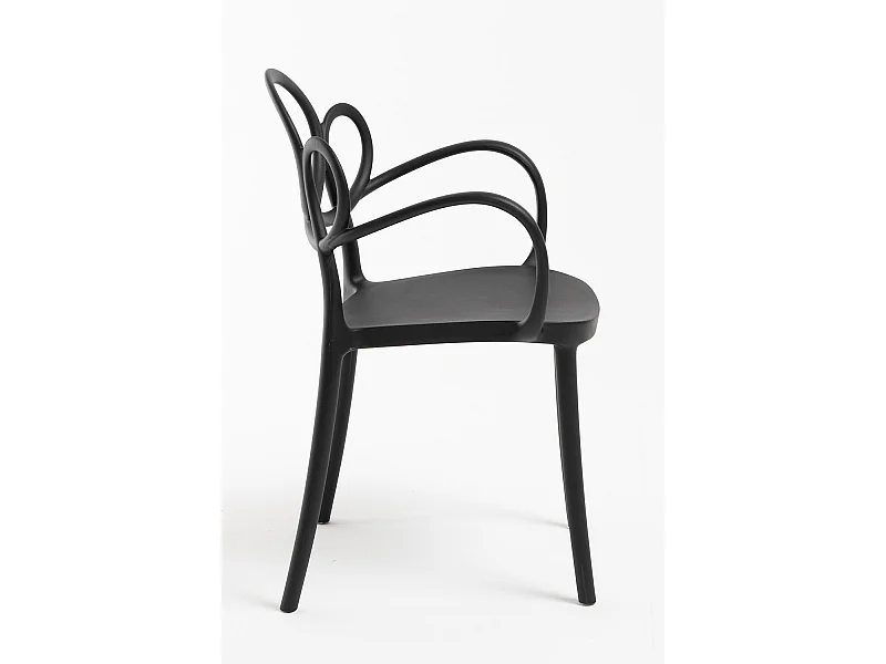 Packs Sillas Jardín - Pack 6 Sillas Sky con Reposabrazos - Negro