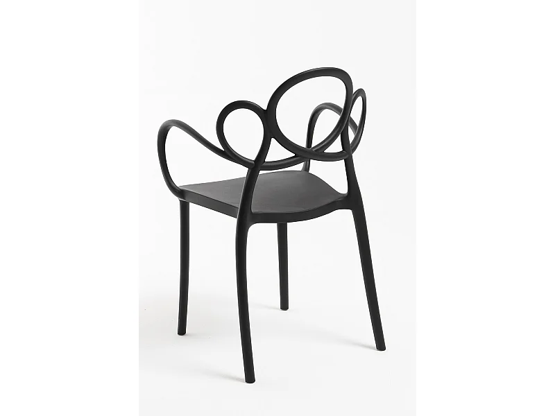 Packs Sillas Jardín - Pack 6 Sillas Sky con Reposabrazos - Negro