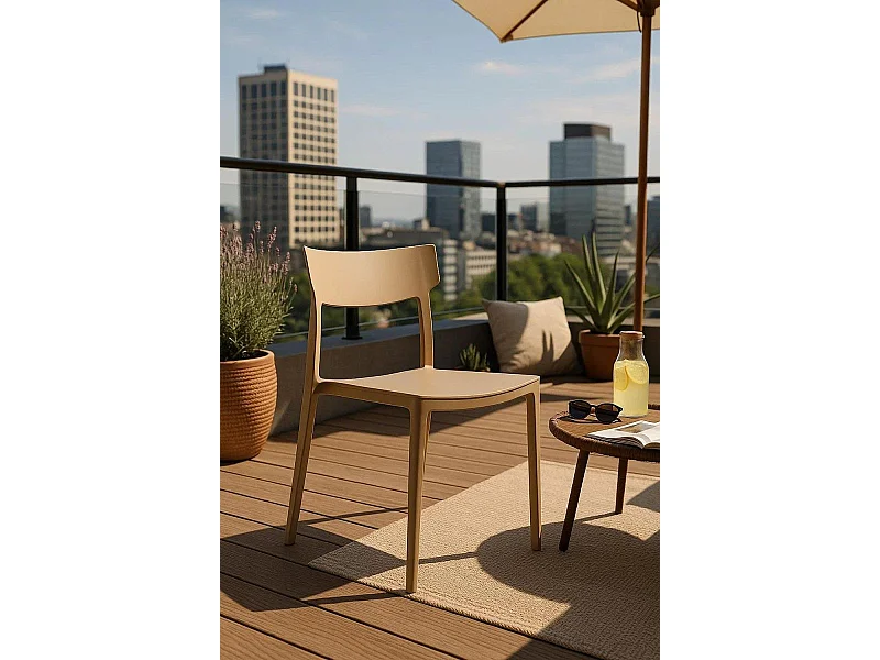 Sillas Jardín - Silla Dolan - Beige