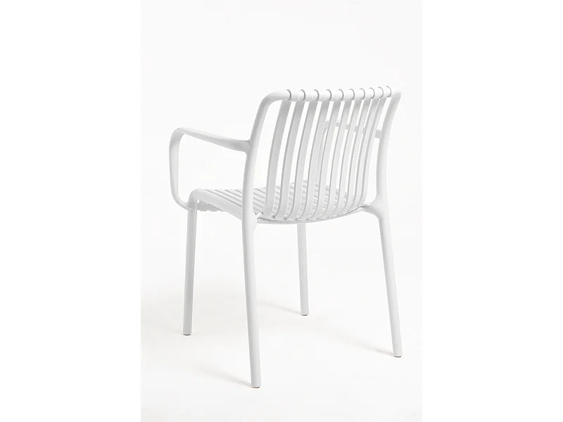 Sillas Jardín - Silla Somer con Reposabrazos - Blanco