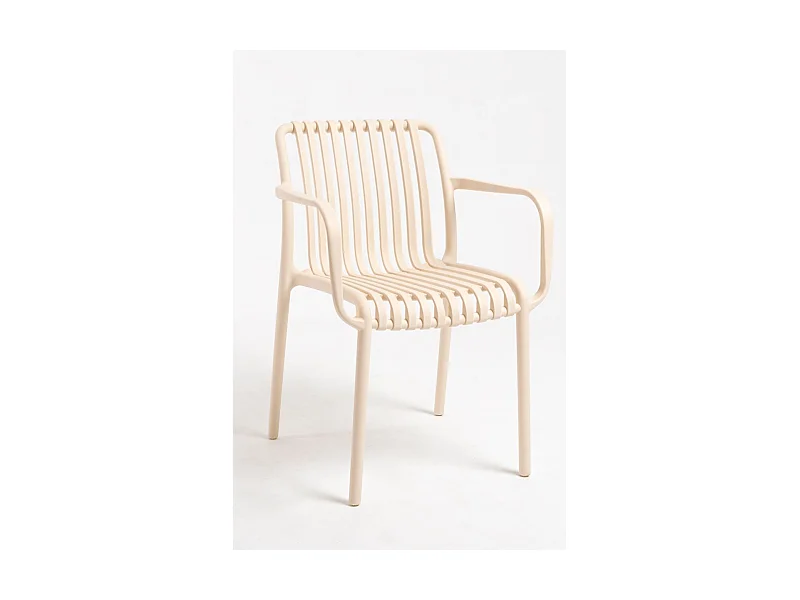Sillas Jardín - Silla Somer con Reposabrazos - Beige