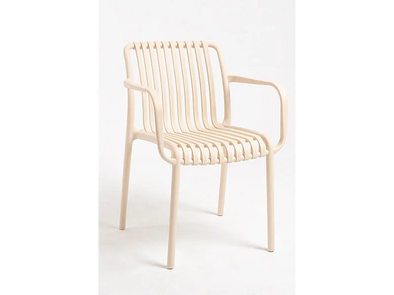 Sillas Jardín - Silla Somer con Reposabrazos - Beige