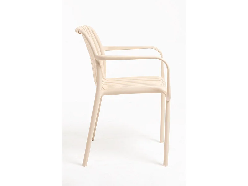 Sillas Jardín - Silla Somer con Reposabrazos - Beige