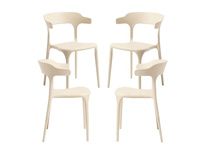 Packs Sillas Jardín - Pack 4 Sillas Teul - Beige