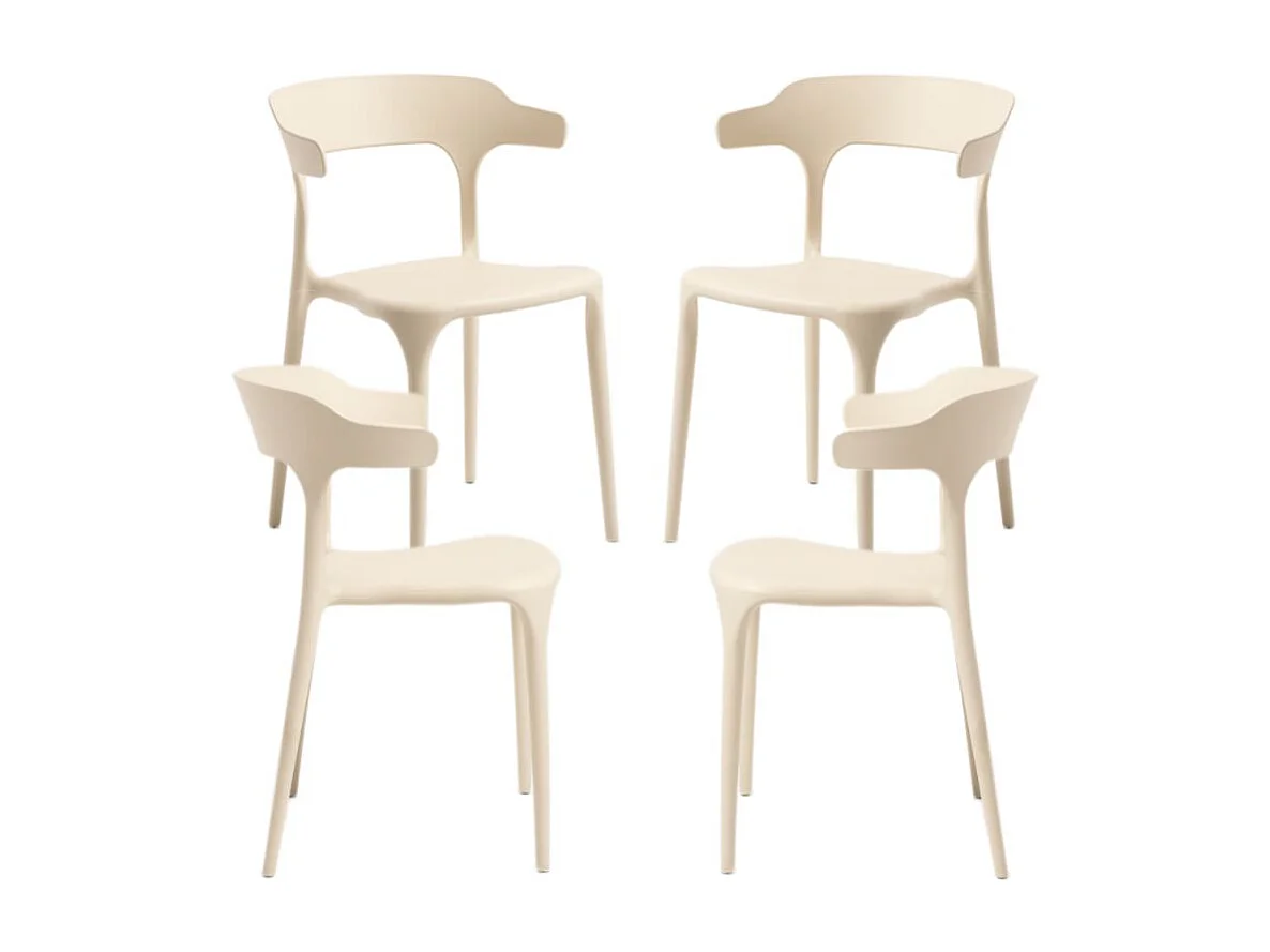 Packs Sillas Jardín - Pack 4 Sillas Teul - Beige