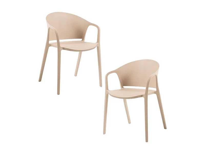 Packs Sillas Jardín - Pack 2 Sillas Tasla - Beige
