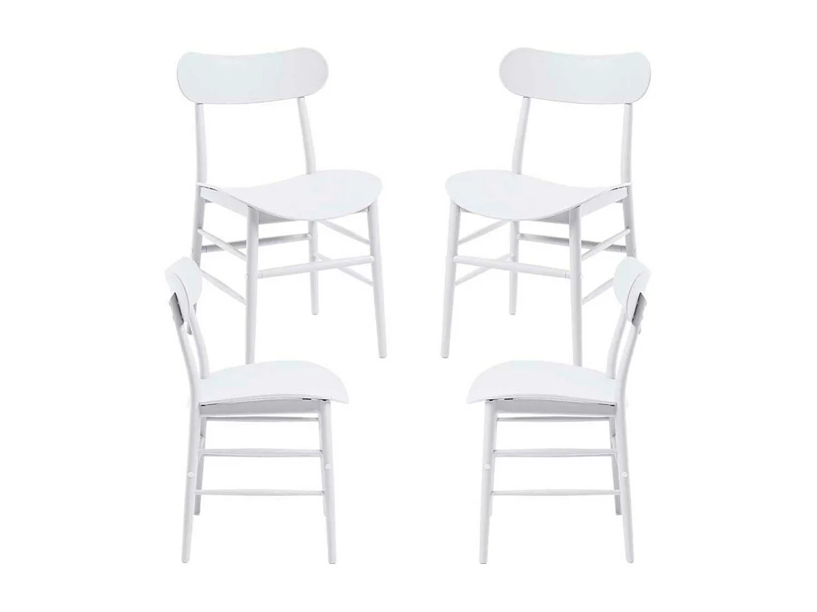 Packs Sillas Jardín - Pack 4 Sillas Teis - Blanco