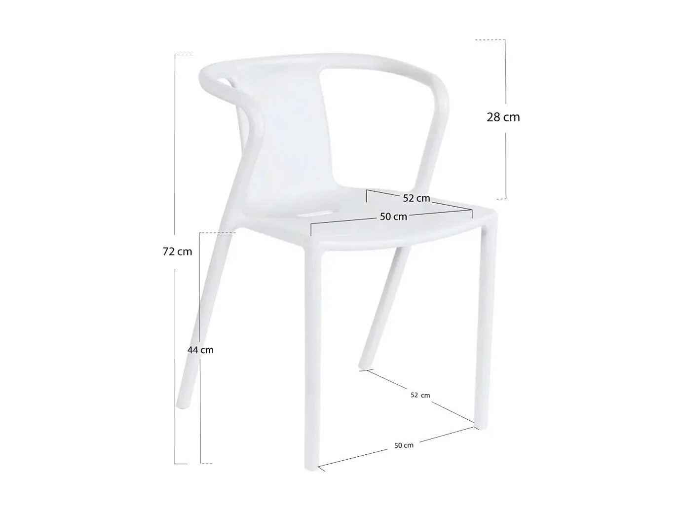 Sillas Jardín - Silla Indi - Blanco