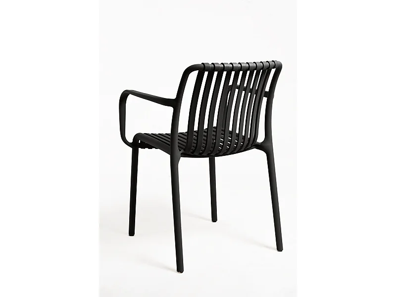 Sillas Jardín - Silla Somer con Reposabrazos - Negro