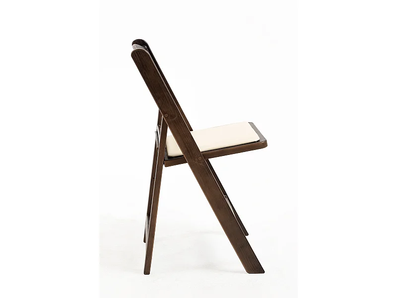 Sillas Plegables - Pack 4 Sillas Gala Plegable con Cojín efecto Madera - Roble oscuro