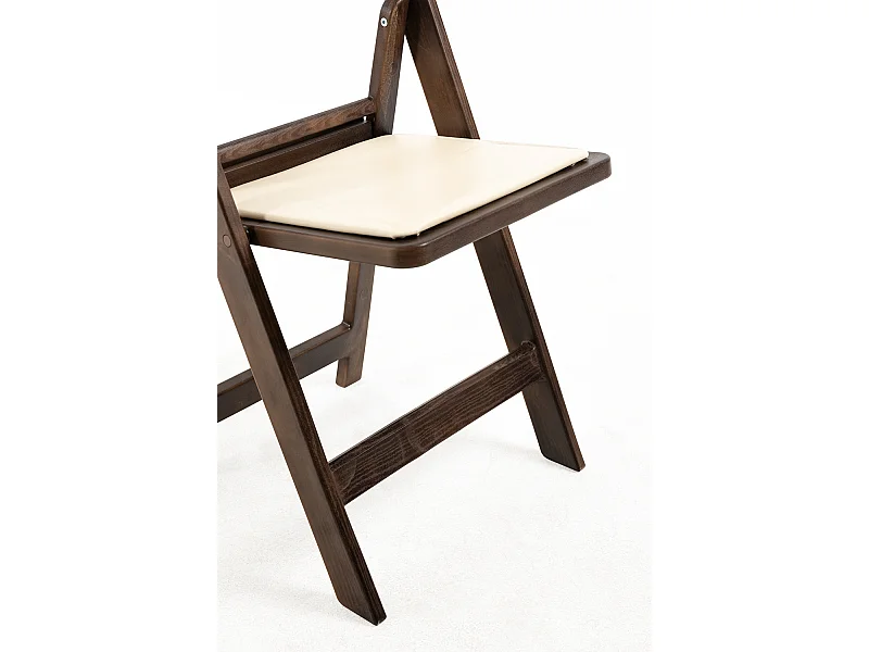 Sillas Plegables - Pack 4 Sillas Gala Plegable con Cojín efecto Madera - Roble oscuro