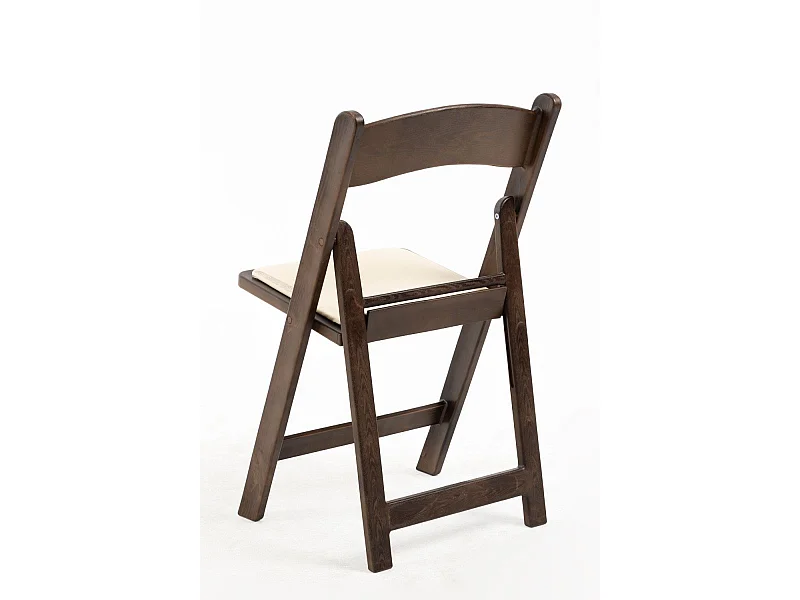 Sillas Plegables - Pack 4 Sillas Gala Plegable con Cojín efecto Madera - Roble oscuro