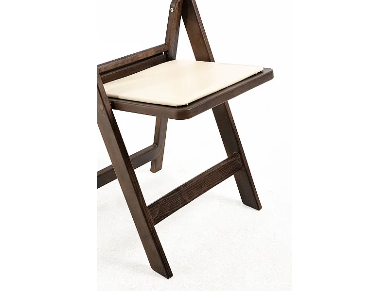 Sillas Plegables - Pack 4 Sillas Gala Plegable con Cojín efecto Madera - Roble oscuro