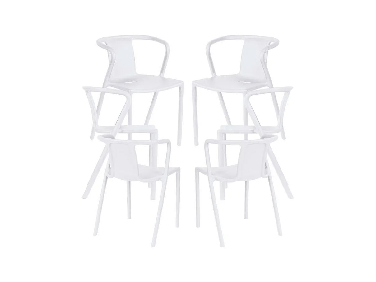 Packs Sillas Jardín - Pack 6 Sillas Indi - Blanco