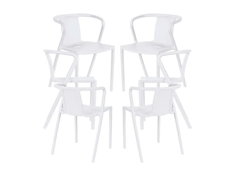 Packs Sillas Jardín - Pack 6 Sillas Indi - Blanco