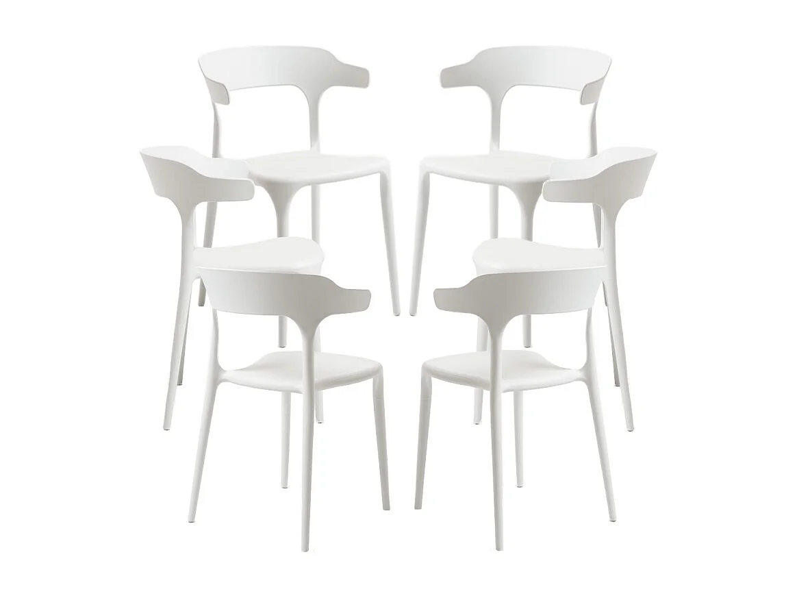 Packs Sillas Jardín - Pack 6 Sillas Teul - Blanco