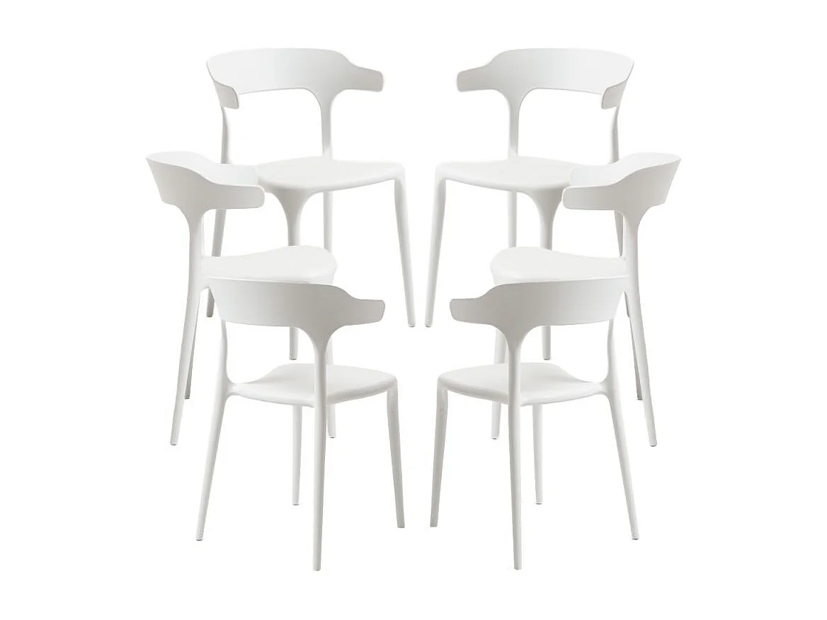 Packs Sillas Jardín - Pack 6 Sillas Teul - Blanco