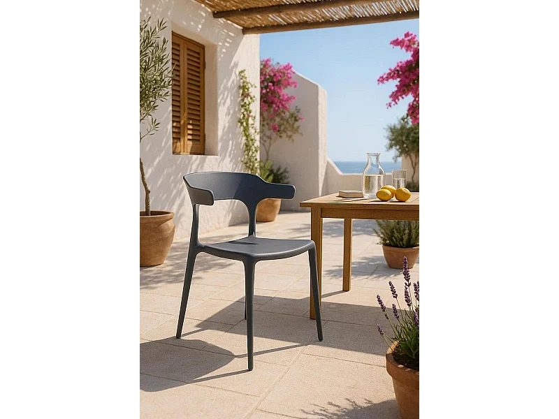 Sillas Jardín - Silla Teul - Gris oscuro