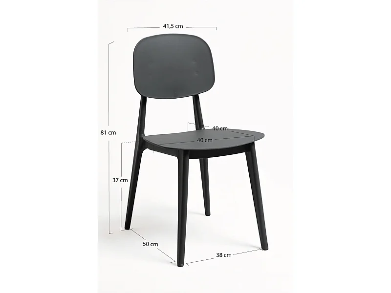 Sillas Jardín - Silla Mida - Negro