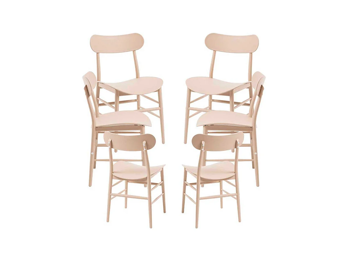 Packs Sillas Jardín - Pack 6 Sillas Teis - Beige