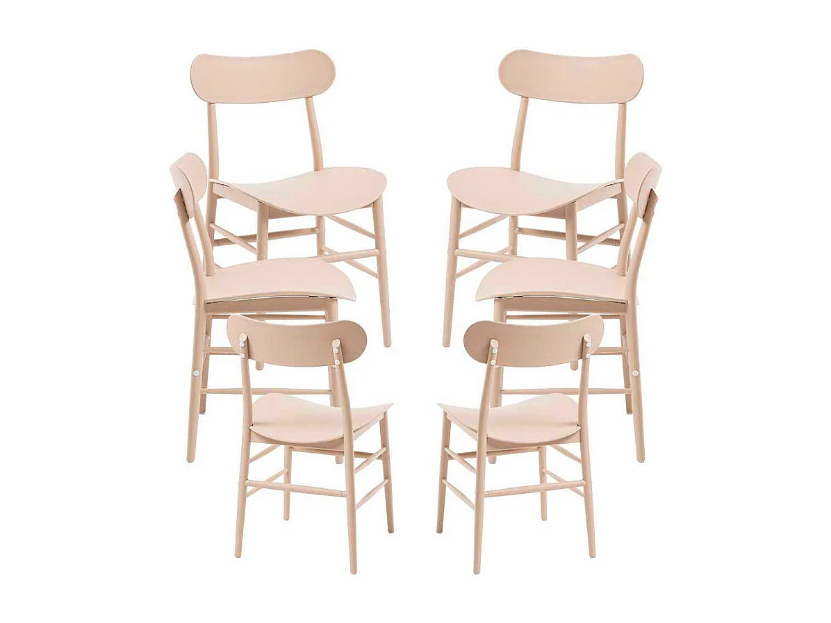 Packs Sillas Jardín - Pack 6 Sillas Teis - Beige