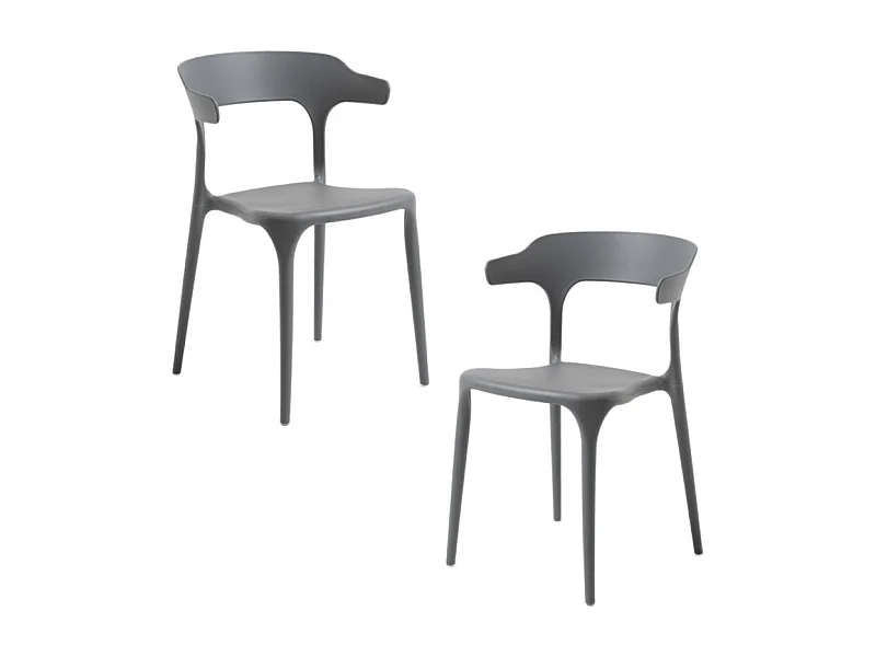 Packs Sillas Jardín - Pack 2 Sillas Teul - Gris oscuro