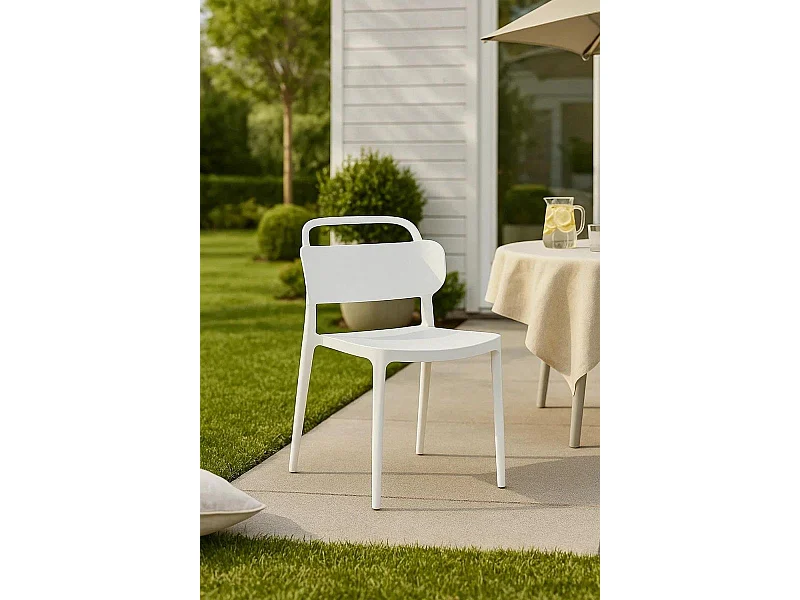 Sillas Jardín - Silla Koli - Blanco