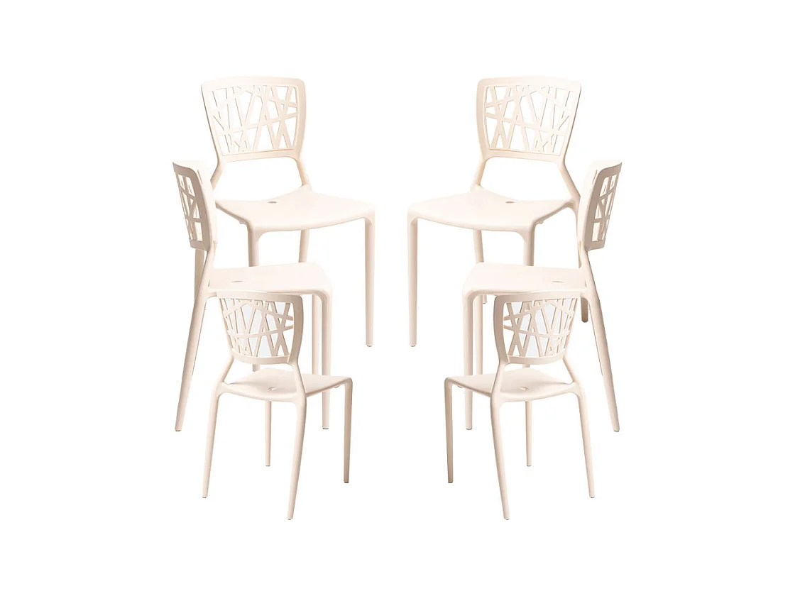 Packs Sillas Jardín - Pack 6 Sillas Delta - Beige