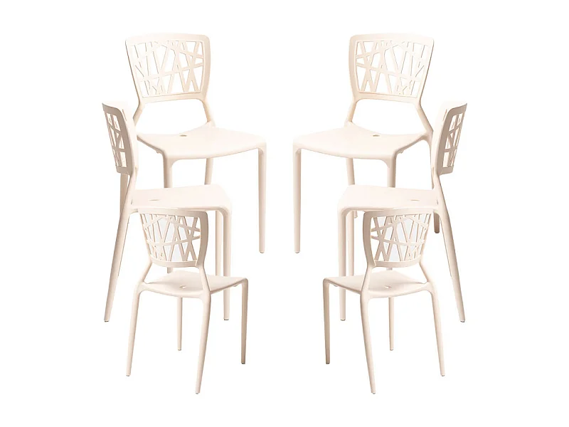Packs Sillas Jardín - Pack 6 Sillas Delta - Beige
