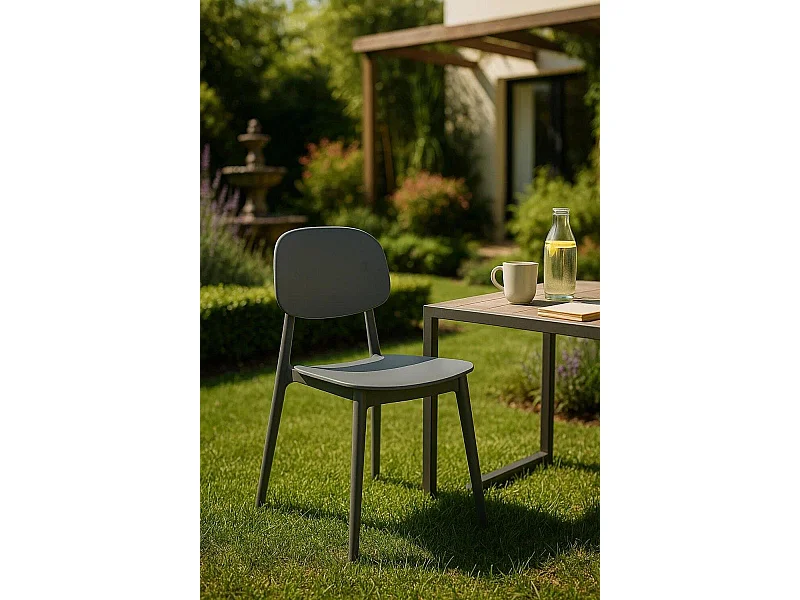 Sillas Jardín - Silla Mida - Gris