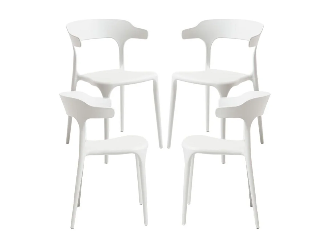 Packs Sillas Jardín - Pack 4 Sillas Teul - Blanco