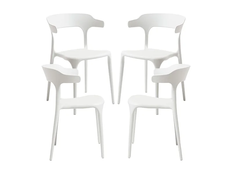 Packs Sillas Jardín - Pack 4 Sillas Teul - Blanco