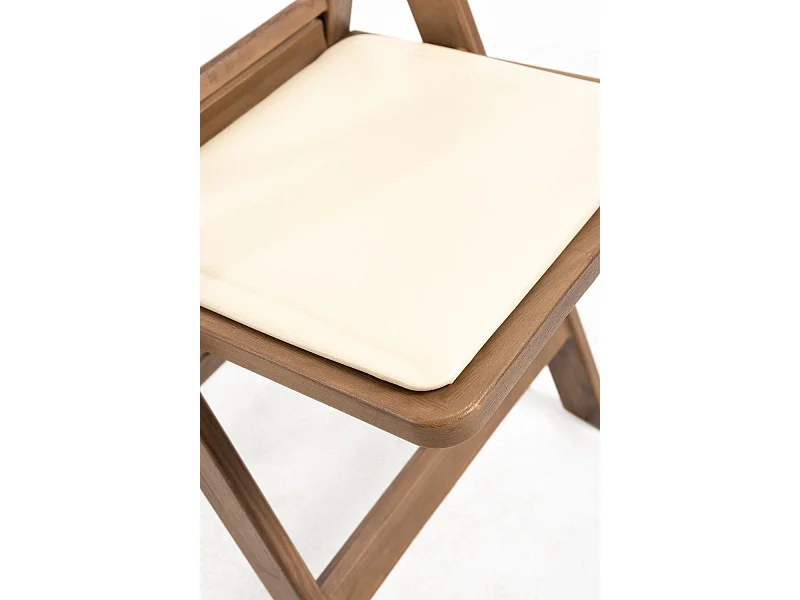 Sillas Plegables - Pack 4 Sillas Gala Plegable con Cojín efecto Madera - Roble Claro