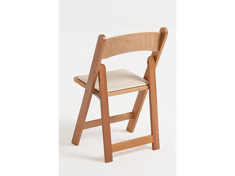 Sillas Plegables - Pack 4 Sillas Plegables Wala Madera para Escritorio y Comedor - Madera Natural