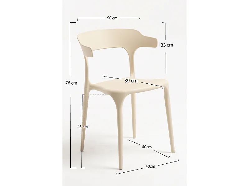 Packs Sillas Jardín - Pack 2 Sillas Teul - Beige