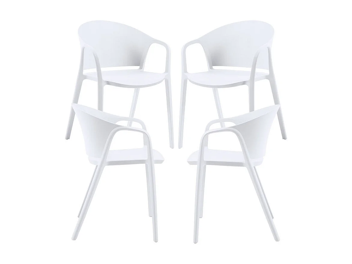 Packs Sillas Jardín - Pack 4 Sillas Tasla - Blanco