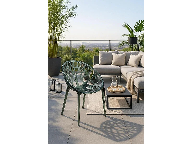 Sillas Jardín - Silla Nido Transparente - Transparente Ahumada